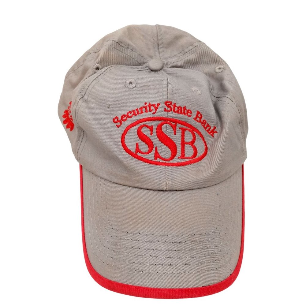 Security State Bank Cap Crusader Knight Hat Adjustable Gray